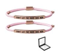 ChongKuan Lot de 2 bracelets « Dont Let The Hard Days Win » « Don't Lass Die Harten Tage Nicht Win » - Bracelets inspirants - Bracelet de motivation, Eine Grösse, 1 pièce, 1