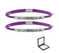 ChongKuan Lot de 2 bracelets « Dont Let The Hard Days Win » « Don't Lass Die Harten Tage Nicht Win » - Bracelets inspirants - Bracelet de motivation, Eine Grösse, 1 pièce, 1