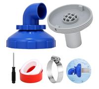 CHONGQILAO Buse de Remplissage de Piscine Rotative à 360°, Buse de Sortie de Piscine Réglable, Buse d'entrée de Piscine, Buse Refoulement Piscine, pour Piscine Intex Bestway Raccord de Tuyau 32/38 mm