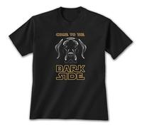 CHONGSUIXIN Come to The Bark Side Black Mens T Shirt by Earth Sun Moon Size M