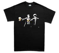 CHONGSUIXIN Mens Pulp Beer Real Ale Funny Tshirt Black Size 3XL