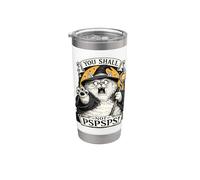 Chonk Cat Wizard You Shall Not PSPSPS Fantasy Magic Lover Gobelet isotherme en acier inoxydable double paroi