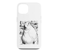 Chonkers The Massive 2000-Pound Sea Lion Ink Sketch Coque pour iPhone 13