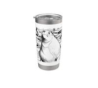 Chonkers The Massive 2000-Pound Sea Lion Ink Sketch Gobelet isotherme en acier inoxydable double paroi