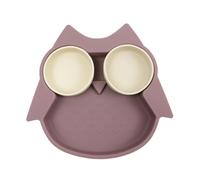 CHOO Assiette à Ventouse pour Bébé - Silicone Antidérapant, Compartiments Divisés, Idéale pour Diversification Alimentaire (DME) - Design Attrayant pour Tout-Petits (Violet)