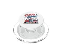 Choo Cute Train 4th July Toddler Boy Drapeau Américain Patriotique PopSockets PopGrip pour MagSafe