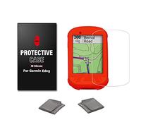 Chooee Coque de protection en silicone 4D pour Garmin Edge 830 avec film protecteur d'écran Rouge