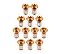 Chooee Lot de 12 vis à disque de frein colorées en alliage d'aluminium M5 x 10 mm Orange