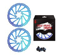 Chooee Lot de 2 disques de frein de vélo 160 mm/180 mm/203 mm, avec 12 vis, pour vélo de course, VTT, BMX.