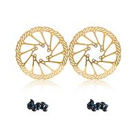 Chooee Lot de 2 disques de frein de vélo 160 mm/180 mm/203 mm, avec 12 vis, pour vélo de route, VTT, BMX.