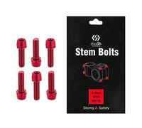 Chooee Lot de 6 boulons pour guidon de vélo, M5 x 18 mm - Rouge