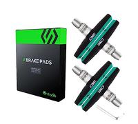 Chooee V-Brake Lot de 2 paires de plaquettes de frein pour Shimano Noir Vert 55 mm