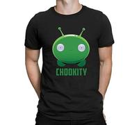 Chookity Final Space Funny Alien Mooncake Moonpie Mens T-Shirt Unisex Black Tee Manches Courtes(Small)