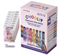 Choolip Squeeze Vita Stick Friandises à lécher pour chiens et chats 49 bâtonnets de soutien variés avec des multivitamines essentielles. Pâte douce et savoureuse pour toutes les étapes de la vie