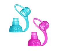 ChooMee SoftSip bec pour gourde alimentaire | Anti-fuite | Protège les gencives | Diversification menée par le bébé | Suceur en silicone réutilisable pour les tout-petits | 2 pièces - Aqua Violet