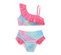 Choomomo Enfants Ensembles Maillots Bain Deux Pièces Vêtements De Plage D'Été Ensemble Bikini Sirène Fête De Piscine Maillot Bain Mignon Rose 11-12 Ans