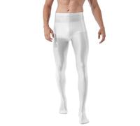 Choomomo Pantyhose Opaque Ultra Doux Gay Sissy Sexy Homme Lingerie Érotique Collant avec Pièds Bulge Poche Tights Stockings Leggings Extensible Underwear S Blanc XL