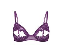 Choomomo Soutien-Gorge Sein Nu Redresse-Sein Femme Dentelle Transparent Brassière Bra Sein Nu Harnais sous-vêtement Lingerie Coquine Bralette S-5XL Violet S