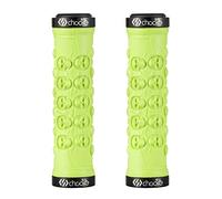 Choose, deux poignées pour guidon de vélo avec fermeture latérale, pour vélo, VTT, BMX (Rouge/noir/bleu/vert/jaune), vert