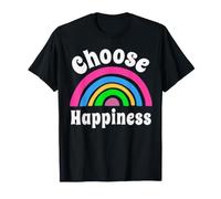 Choose Happiness Joy Kindness Rainbow Positive Citations T-Shirt