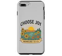 Choose Joy - Romans 15:13 Retro Tournesol Christian Coque pour iPhone 7 Plus/8 Plus