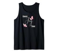 Choose Joy Today Citation Florale Papillon Débardeur