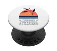 Choose Stillness Meditation Yoga Mindfulness Modern Clean PopSockets PopGrip Adhésif