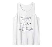 Choose Stillness Minimalist Heart Arrow Yoga Meditation Fun Débardeur