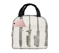 Choose Your Weapon Sac à déjeuner isotherme portable avec doublure en feuille d'aluminium, grand refroidisseur thermique en tissu Oxford