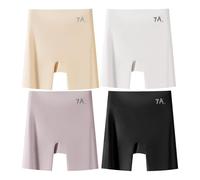 Choosemuc Culotte en soie glacée 7A pour femme - Contrôle du ventre - Taille haute - Soulève les fesses - Invisible - Sans joint - 3 en 1, 1+2+3+4, L
