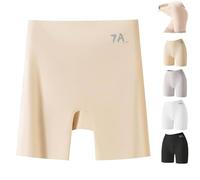 Choosemuc Culotte en soie glacée pour femme, taille haute, contrôle du ventre, soulevant les hanches, culotte invisible 3 en 1 pour un usage quotidien, qualité 7A, nude, XXL