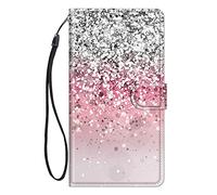 ChoosEU Coque pour Honor 90 Housse Cuir avec Protection Etui Portefeuille Antichoc Magnétique Étui à Rabat Pochette Cover élégant Motif pour Filles Femmes Flip Case Honor 90 - Argent Rose