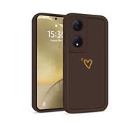 ChoosEU Coque pour Honor 90 Smart/Honor X7B 4G / 5G Silicone Etui avec Élégant Mignon Amour Motif Soft TPU Étui Fine Housse pour Filles Femmes Garçons de Protection Antichoc Souple Case - Gris Brun