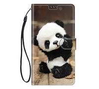 ChoosEU Coque pour Huawei Y6 2019 / Honor 8A Housse Cuir avec Silicone Etui Portefeuille Antichoc Étui à Rabat et Folio Magnétique Support Stand Fonction élégant Motif pour Filles Femmes - Panda