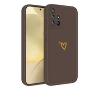 ChoosEU Coque pour Samsung Galaxy A51 4G Silicone Etui avec Élégant Mignon Amour Motif Soft TPU Étui Fine Housse pour Filles Femmes Garçons Hommes de Protection Antichoc Souple Case - Gris Brun