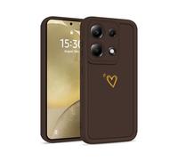 ChoosEU Coque pour Xiaomi Redmi Note 13 4G Silicone Etui avec Élégant Mignon Amour Motif Soft TPU Étui Fine Housse pour Filles Femmes Garçons Hommes de Protection Antichoc Souple Case - Gris Brun