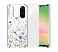 ChoosEU Transparent Coque pour Samsung Galaxy A57 5G Mince Souple TPU Silicone Etui Fine Soft Étui avec Fleur Florale Motif pour Fille Femme Antichoc Protection Case Cover Clair Housse - Bleu Rose