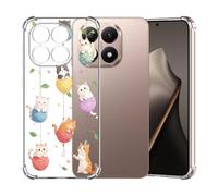 ChoosEU Transparent Coque pour Xiaomi Mi 15T / 15 T Mince Souple TPU Silicone Etui Fine Soft Étui avec Fleur Florale Motif pour Fille Femme Antichoc Protection Case Cover Clair Housse - Chat