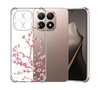 ChoosEU Transparent Coque pour Xiaomi Mi 15T / 15 T Mince Souple TPU Silicone Etui Fine Soft Étui avec Fleur Florale Motif pour Fille Femme Antichoc Protection Case Cover Clair Housse - Sakura Rose