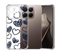 ChoosEU Transparent Coque pour Xiaomi Mi 15T Pro / 15 T Pro Mince Souple TPU Silicone Etui Fine Soft Étui avec Amour Motif pour Fille Femme Antichoc Protection Case Cover Clair Housse - Love