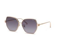 Chopard Femme Chopard SCHL28M 300 Lunettes de soleil Métal Or Fumée Géométrique Antireflet Nuancé