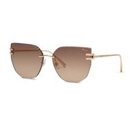 Chopard Femme Chopard SCHL54M 300K Lunettes de soleil Métal Or Marron Carré Antireflet Nuancé