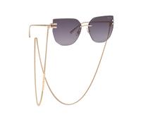 Chopard Femme IKCHL54 300 Lunettes de soleil Métal Or Fumée Carré Antireflet Ombré