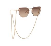 Chopard Femme IKCHL54 300K Lunettes de soleil Métal Or Marron Carré Antireflet Ombré