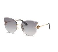 Chopard Femme SCHL90S 300F Lunettes de soleil Métal Or Fumée Papillon Antireflet Ombré