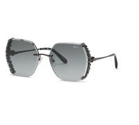 Chopard Femme SCHL92S 672 Lunettes de soleil Métal Or Fumée Géométrique Antireflet Ombré