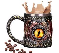 Chope à bière - Chope fantaisie œil de dragon - Grande tasse fantaisie pour fêtes gothiques et médiévales | Café à collectionner et cadeau de fête des pères