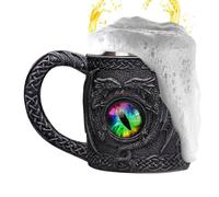 Chope À Bière Dragon's Eye - Tasse Médiévale En Résine, Doublure En Acier Inoxydable, Design Poli Peint À La Main, Isolation Thermique, Verres Décoratifs Et Fonctionnels | Pour Les Amateurs De Bière H