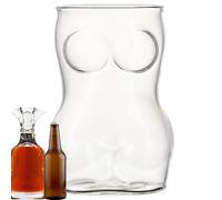 Chope à bière en forme humaine - Verre à boire en forme de corps, design de tasse de fête avec verrerie allant au lave-vaisselle | Ensemble d'idées de vitrine de cadeaux de bar personnalisé pour l'alc