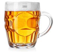 Chope à bière en verre - ORION - 500 ml - Verre épais - Transparent - Compatible lave-vaisselle - Poignée ergonomique